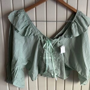 NWT ASOS eyelet blouse